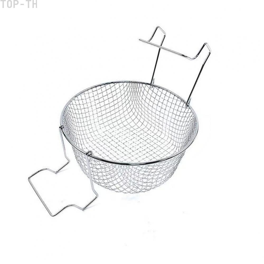 Stainless Steel Frying Basket with Handle Round Deep Fryer Basket for Home