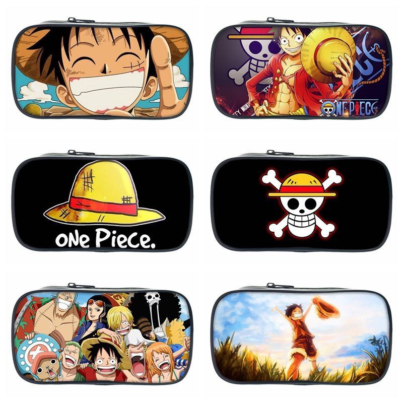 สินค้าใหม่~One Piece All Member Pencil Case One Piece Merchandise Student Stationery Bag Pencil Case