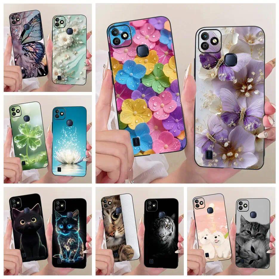 สําหรับ Infinix Smart HD 2021 กรณี X612B X612 ใหม่ดอกไม้ผีเสื้อทาสี Soft TPU เคสโทรศัพท์สําหรับ Infi
