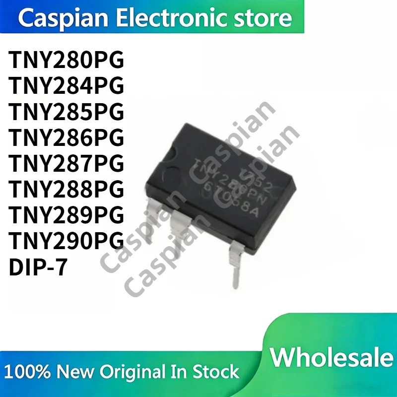 5PCS TNY280PG TNY284PG TNY285PG TNY286PG TNY287PG TNY288PG TNY289PG TNY290PG DIP-7 ชิปเซ็ต IC ขายส่ง