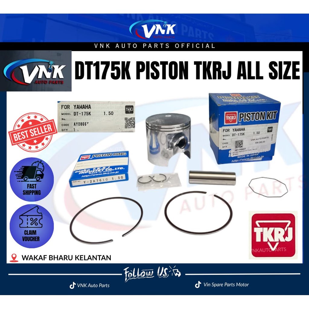 RXK / DT125 / RXZ / PISTON KIT TKZJ JAPAN