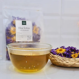 ชาบัวสีน้ำเงิน Blue lotus สายพันธุ์ blue lotus lily หรือ Nymphaea อบสะอาดปลอดสาร 100 กรัม ซองใหญ่ รับOEM แบรนด์