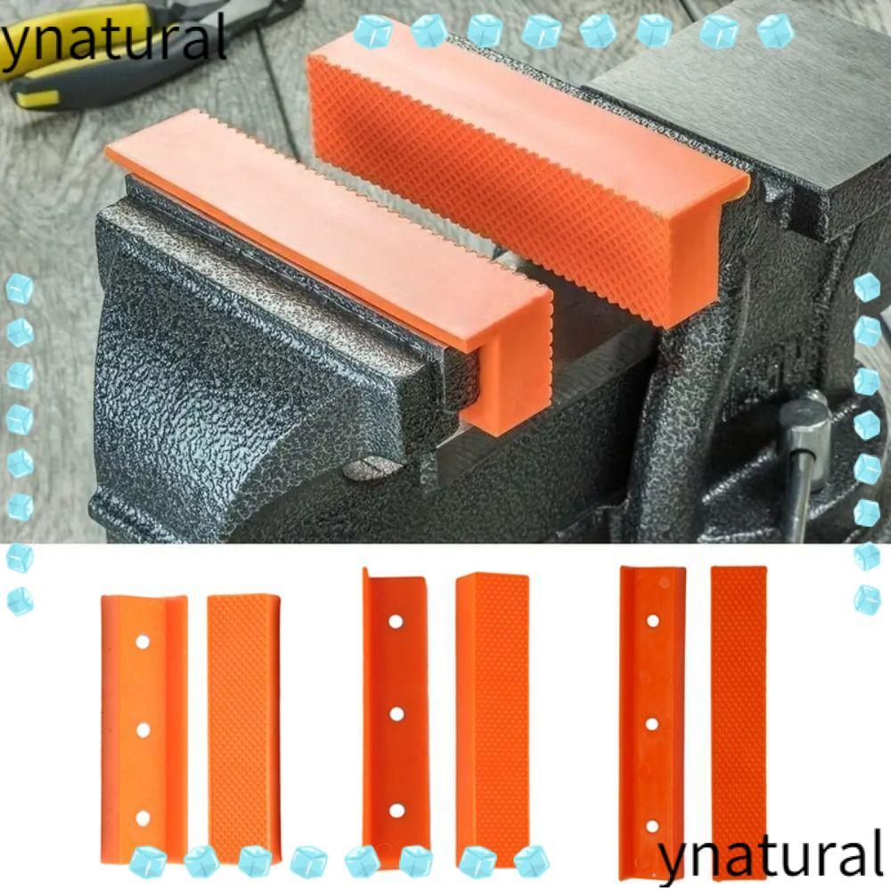 YLATURAL Vise Protection Strip, ไนลอน 4/5/6 นิ้ว Vise Jaw ยาง, ป้องกันแม่เหล็กออกแบบ Soft Jaws Multi-Groofed แผ่นโลหะ Vise