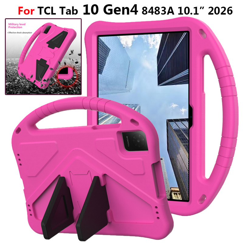สําหรับ TCL Tab 10 Gen4 10.1 "8483A 2026 Tab 10L Gen4 10.1 นิ้ว 2025 Tab 10L Gen3 10.1 "2024 10L Gen2 2023 เด็กผิว EVA โฟมกรณี KickStand ป้องกัน Shell ฝาครอบ