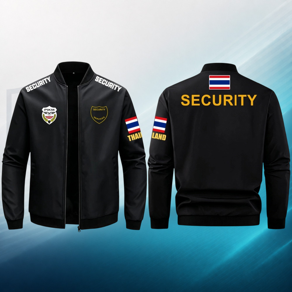 HOT!! เสื้อคลุมแจ็คเก็ต SECURITY สีดำ ลายสกรีนสุดเท่ ทรงคูลๆ ไซส์ใหญ่ M-3XL#09