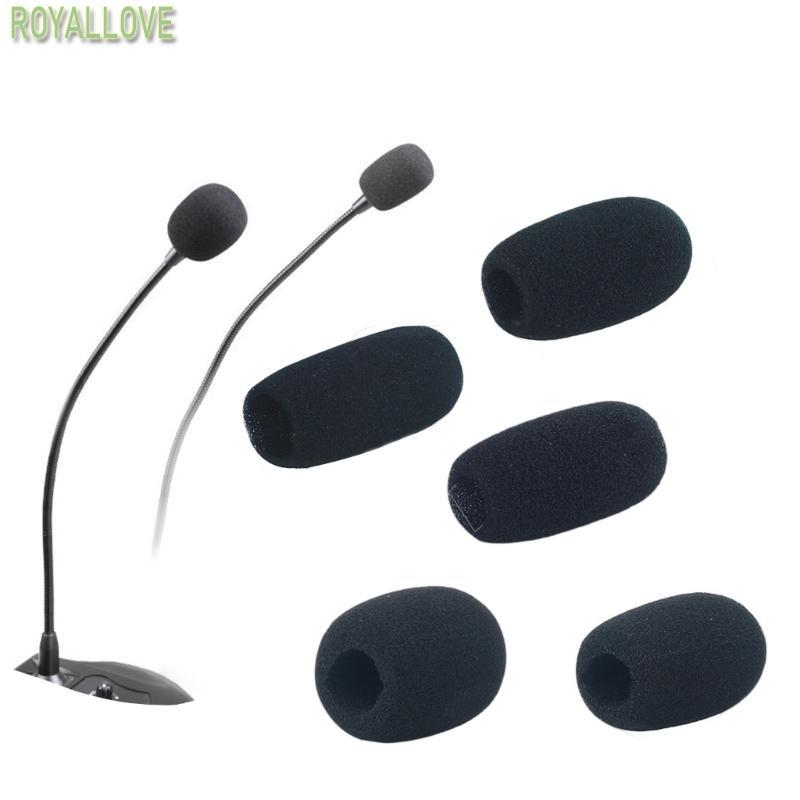 Royal 5 ชิ้น Mic Foam Filter Windshields ฟองน้ําตัดเสียงรบกวนครอบคลุม Secures Fit Lectures Presentat