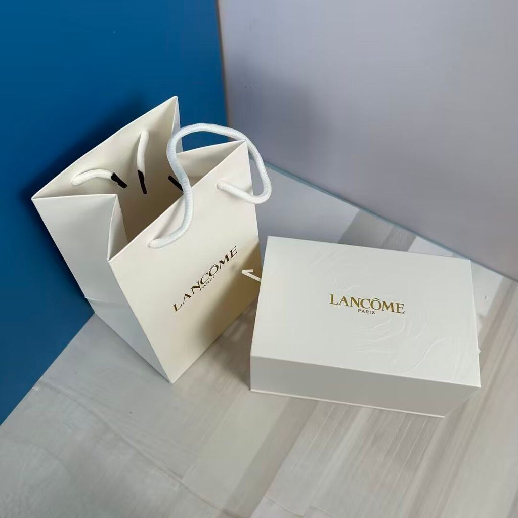 New Product#LANCOME Lancôme sunscreen foundation counter gold paper bag box empty box eye cream perf