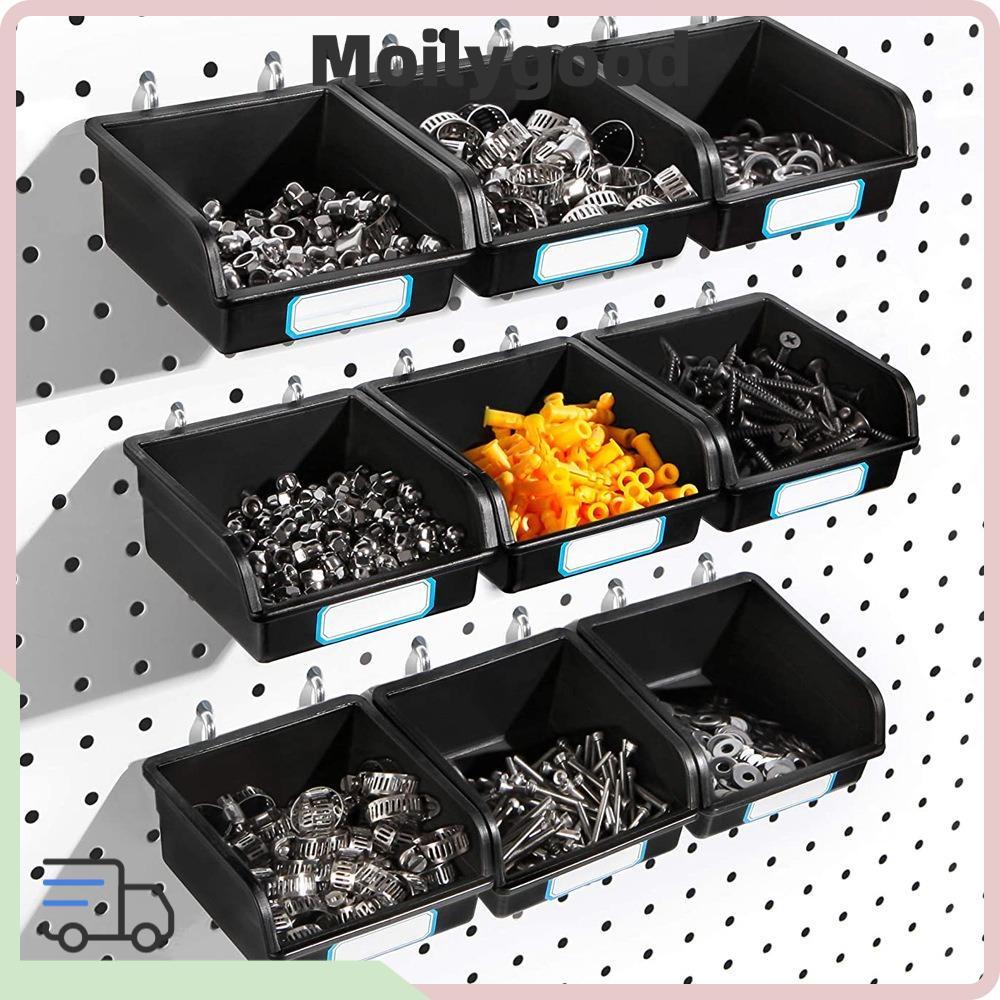 MOILYTH Pegboard Bins, ตะขอ Pegboard PP, กล่อง Pegboard