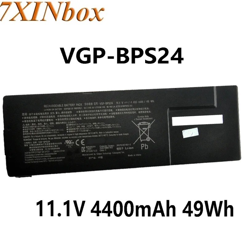 7XINbox VGP-BPS24 VGP-BPSC24 11.1V 49Wh แบตเตอรี่แล็ปท็อปสําหรับ Sony VPC-SA VPC-SB VPCSD1S2C VPC-SB