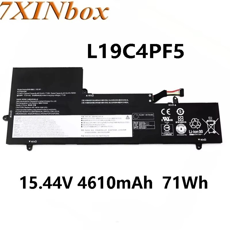 7XINbox L19C4PF5 15.44V 4610mAh 71Wh แบตเตอรี่แล็ปท็อปสําหรับโยคะ Slim 7-15IIL L19M4PF5 5B10W65278 5