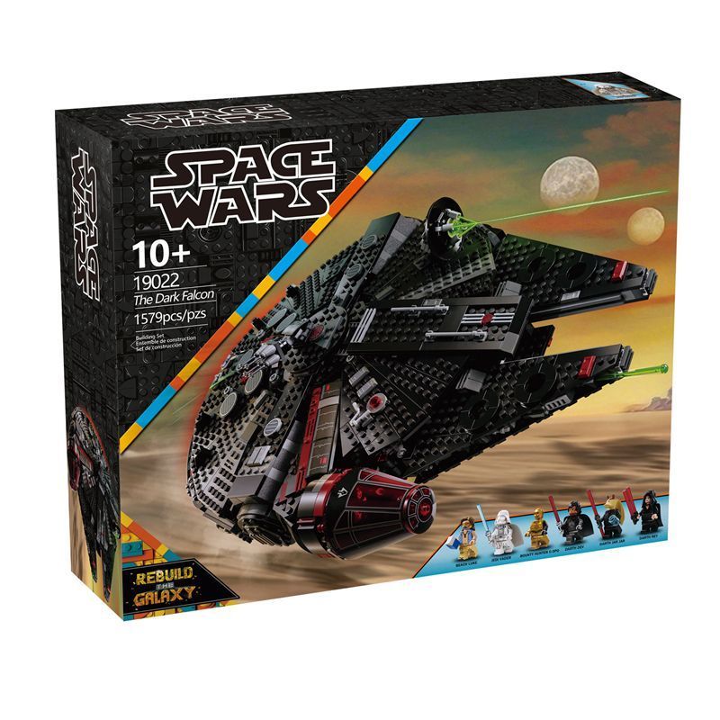 บล็อกตัวต่อที่เข้ากันได้ Star 75389 vs Dark Millennium Falcon Assembly 75105 รุ่น Street View ของเล่