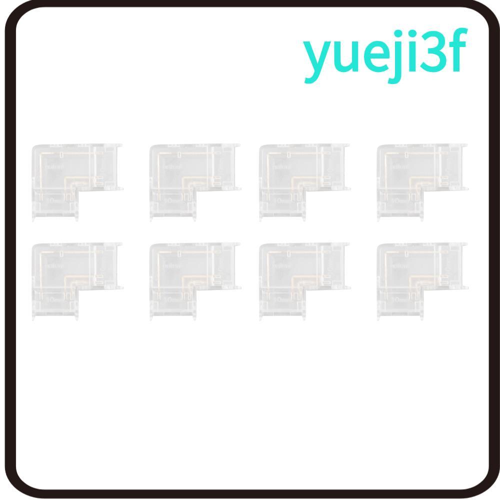 YUEJI 8 ชิ้น LED Strip Light Connector,โปร่งใส COB COB Connector,ทนทาน Solderless 3Pin LED Connector