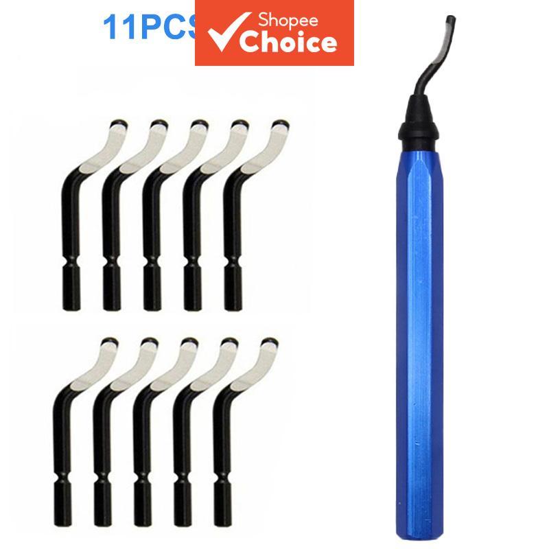 หนึ่งชุด NB1100 ชุดเครื่องมือตัดแต่งมือ, 11 ชิ้น Deburring Scraper Chamfer เครื่องตัดสําหรับถอดขอบ Excess