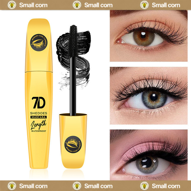SHEDOES 7d Volumizing Thick Curling Mascara สีดํากันน ้ ํา Non-Smudge Long Mascara