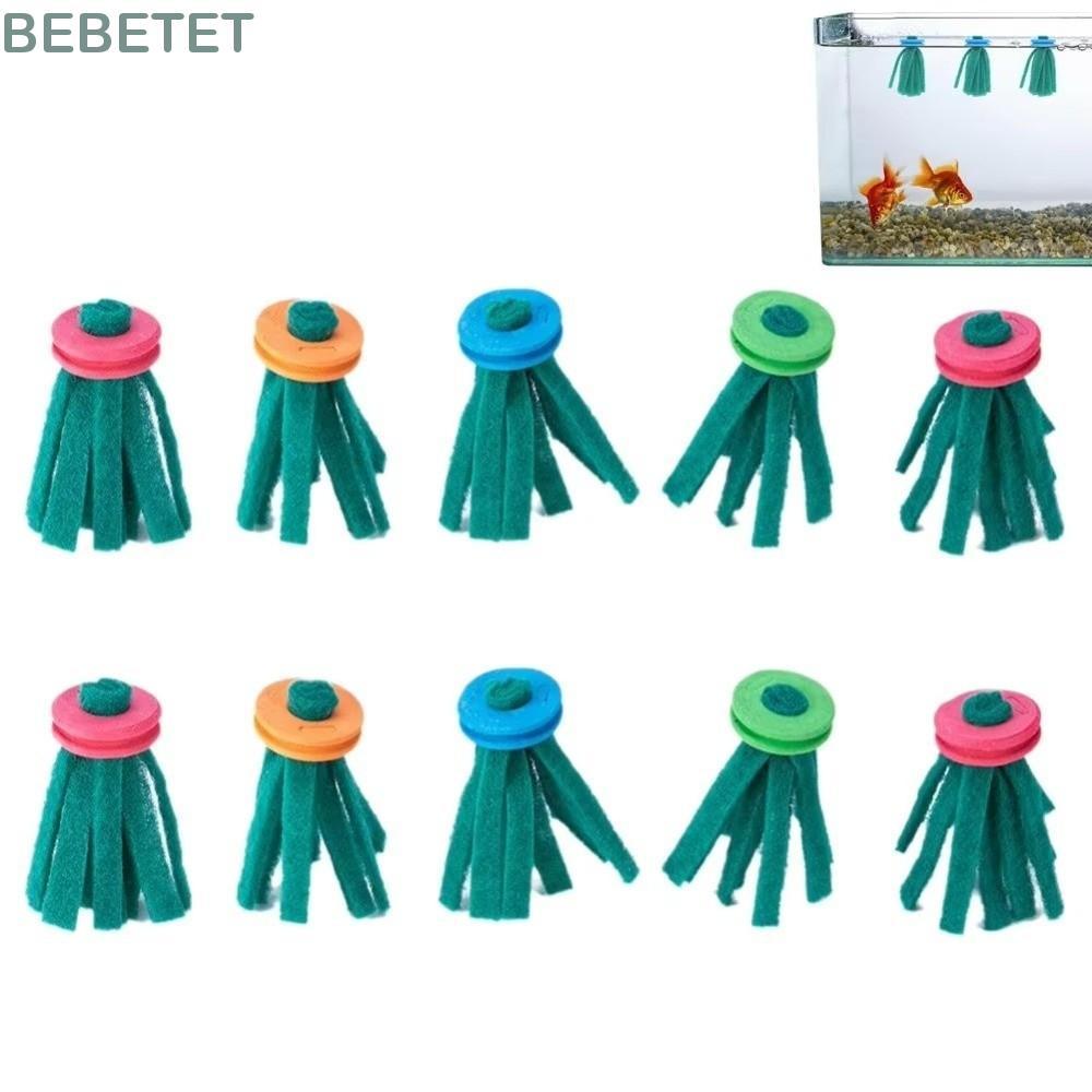 BEBEET 1/3/5/10 ชิ้นเก็บไข่ลอยน้ํา, ฟองน้ําแบบใช้ซ้ําได้ Fish Spaw Mop, สีสุ่มนุ่ม Aquarium Breeding