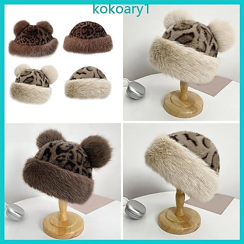 KOKO Furry Ushanka Head Wrap Furry Soft Thicken Hood สําหรับผู้หญิงสวมใส่กลางแจ้ง