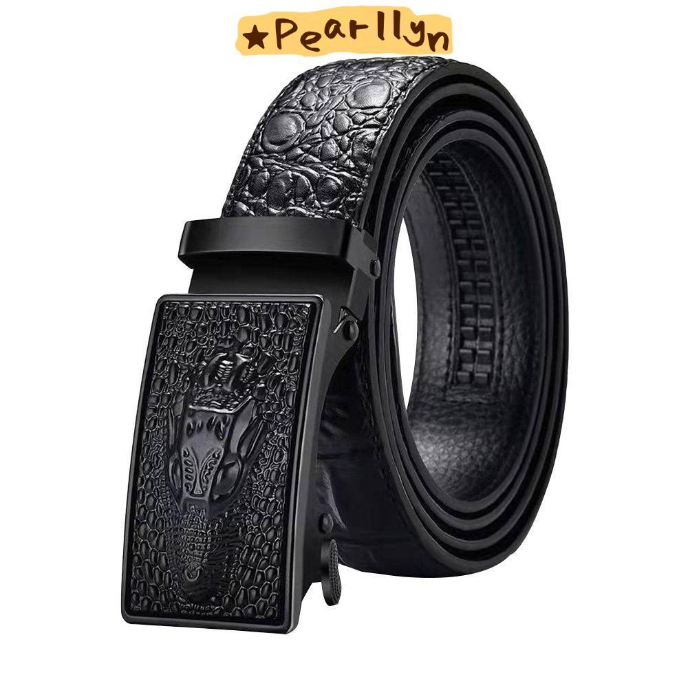 PEARLLYN เข็มขัดหนัง Strong Vintage Man สายเอวลายจระเข้