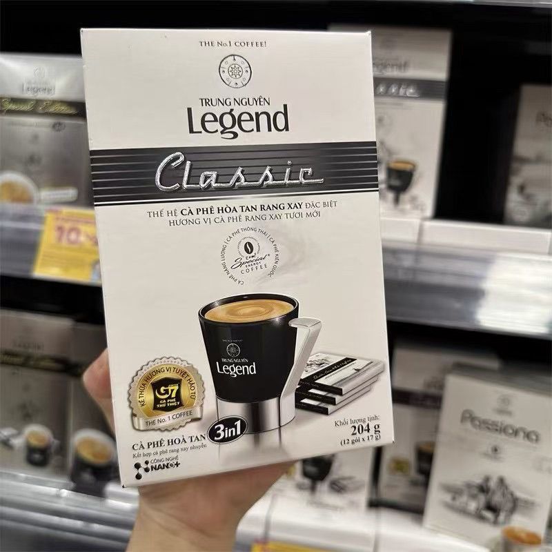 เวียดนามนําเข้า G7 Central Plains Legend 204g Legend 3 in 1 Instant 3in1 Coffee 12 Bars * 17g7-21m