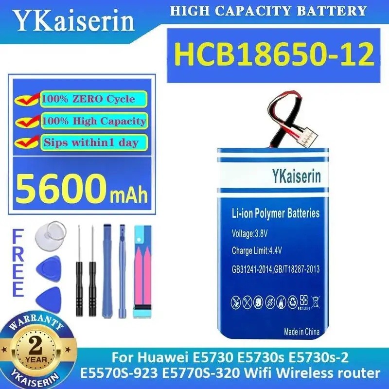 เราเตอร์ไร้สายแบตเตอรี่ HCB18650-12 5600Mah สําหรับ Huawei E5730 E5730s E5730s-2 E5570S-923 E5770S-3