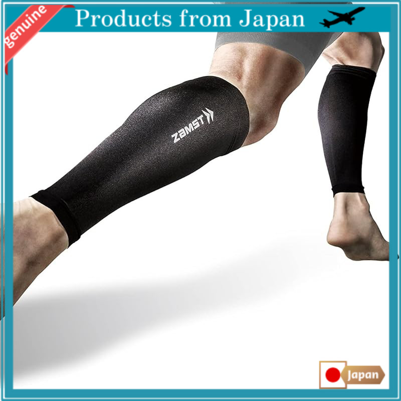 ZAMST Gradational Compression Stockings Calf Sleeve Compression Running (Pair) Size LL Black 385504