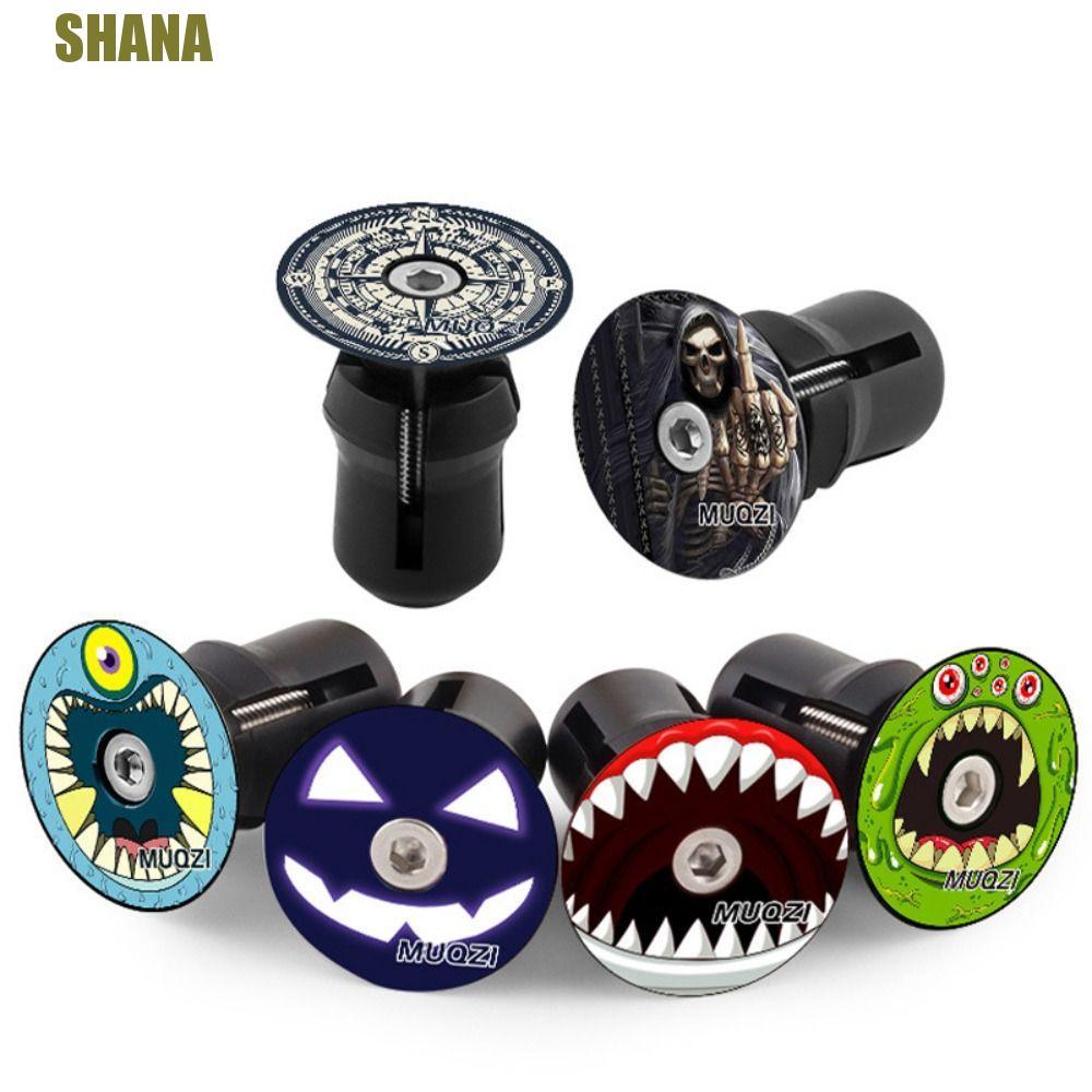 SHANA 1 คู่หมวกปลายแฮนด์จักรยาน, อลูมิเนียมอัลลอยด์ 32x26 มม. ปลั๊กปลายแฮนด์จักรยาน, น้ําหนักเบา Anodic Oxidation Solid ปลั๊กแฮนด์จักรยาน Mtb