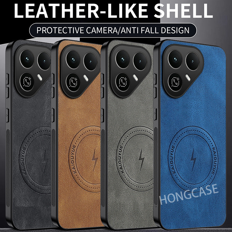 เคสโทรศัพท์สําหรับ Tecno Pova 8 Ultra Pova8 Pova8Ultra 4G 5G 2026 Luxury Premium Magnetic Shell กันกระแทก Texture รูปแบบป้องกันปกหลัง