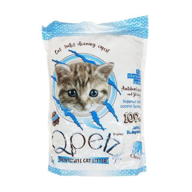 คิวเพทซ์ ทรายแมวเบนโทไนต์ออริจินัล Qpetz Original Bentonite Cat Litter 5ltr.