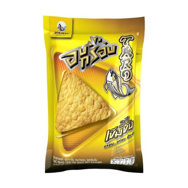 ทาโร ปลาสวรรค์อบกรอบรสเข้มข้น Taro Crispy Fish Snack Spicy 18g.