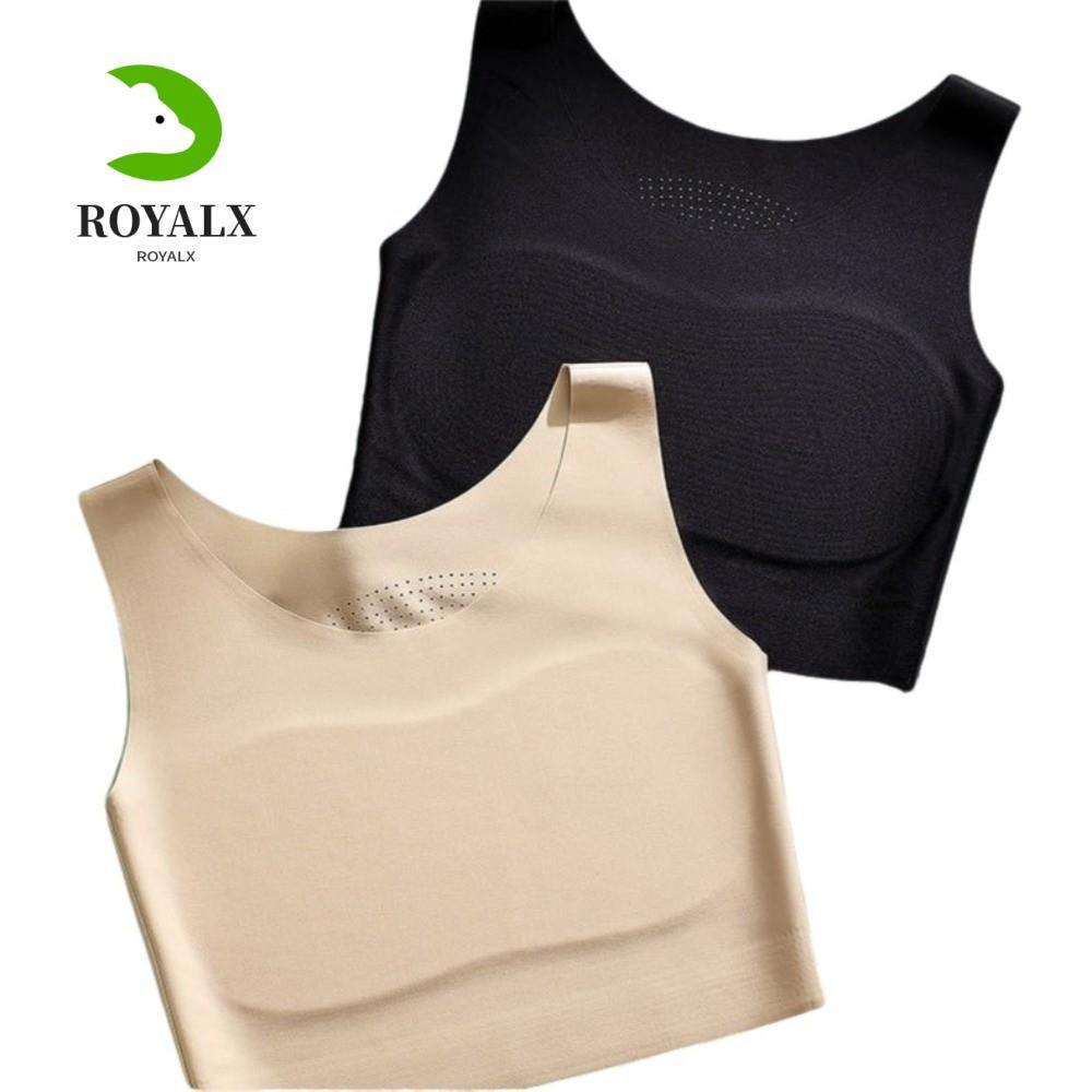 ROYALX0 หน้าอกผูกพันชุดชั้นใน, S/M/L/XL/XXL ผ้าไหมน้ําแข็งวัสดุ Liquid Foundation Bra, สบายสไตล์เปลื