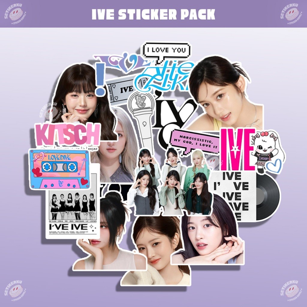 แพ็คสติ๊กเกอร์ IVE 24 ชิ้น | Ive kpop สติ๊กเกอร์ AMR สติ๊กเกอร์ความงาม