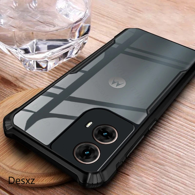 ปลอกกันกระแทกสําหรับเกราะอะคริลิคใสฝาหลัง Motorola G85 5G กรณี TPU กันชนนุ่ม Coque บน Moto Rola Moto