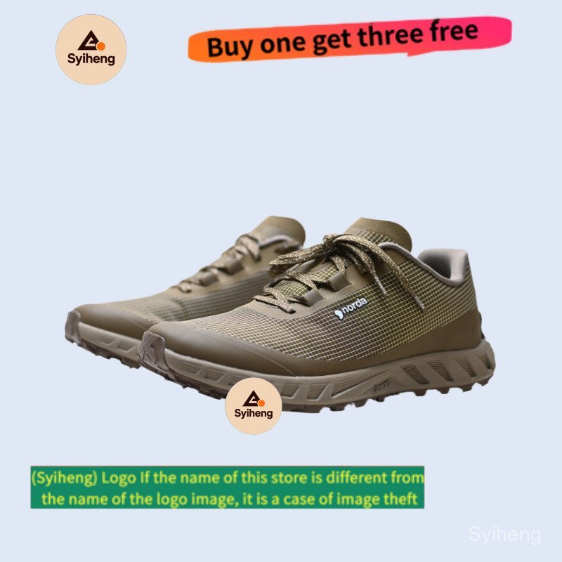 NORDA 001 เชือกล็อคแบบปรับได้ Fit Mountain Road Cross Country รองเท้าผ้าใบ