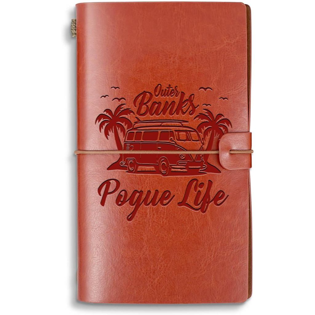 Outer Banks Pogue Life Leather Journal Notebook TV Show Gift Vintage Pogue Life Gift A6 Refillable T