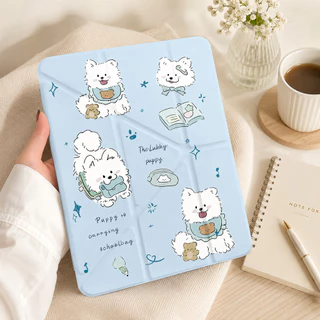 เคสไอแพด เคส iPad พับ Y มีที่ใส่ปากกา ลายน้องหมาสีฟ้า Gen11 Gen10 Gen9/8/7 Air11 Air4/5 Air6/7/8 Pro11 กันกระแทกดีเยี่ยม