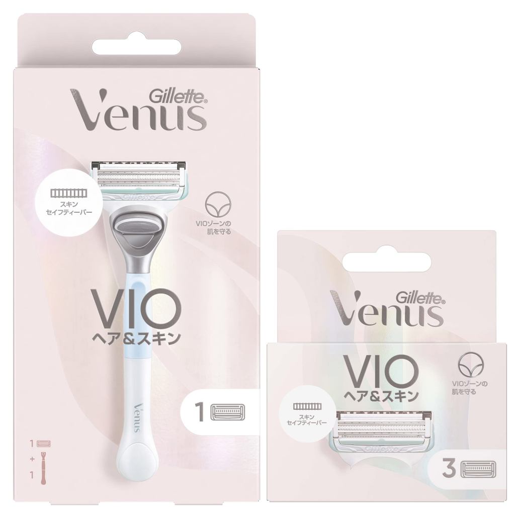 Gillette Venus ซื้อจำนวนมาก Gillette Venus VIO Hair Skin Womens Razor พร้อมใบมีดสำรอง 1 เล่ม