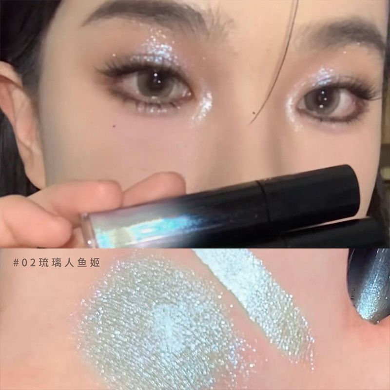 Mermaid Tears~Cold-Tuned Liquid Eyeshadow Honey Pearlescent Shining Sequins Super กระพริบโกหก Silkwo