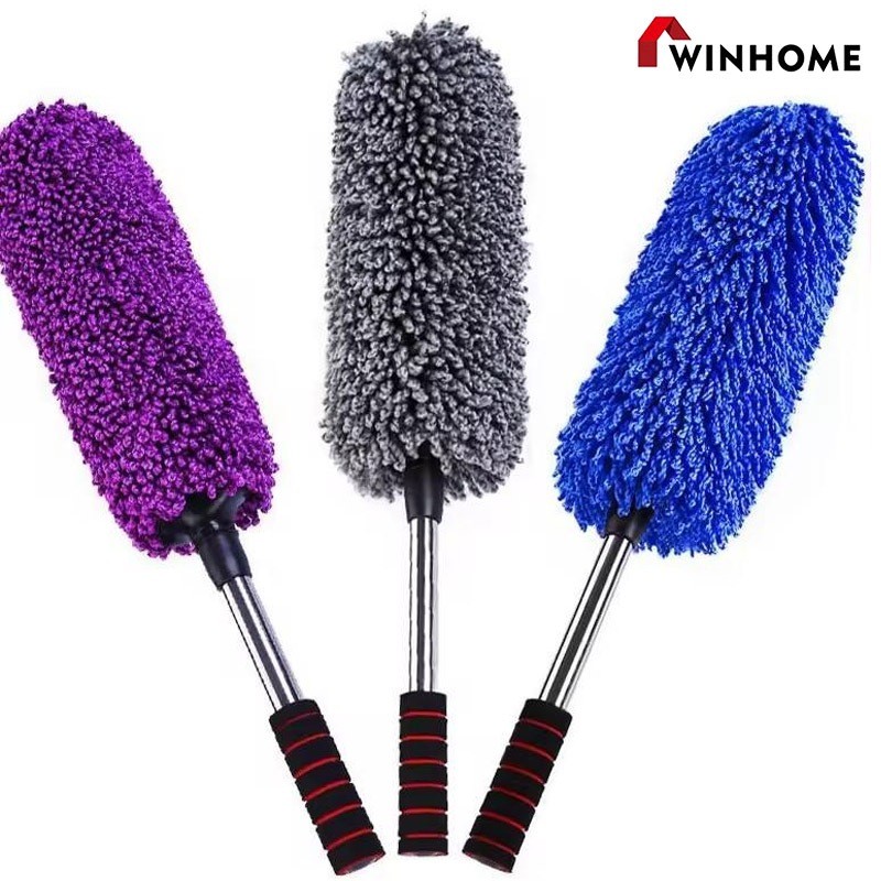 ไม้ปัดฝุ่นนาโนไมโครไฟเบอร์ ด้ามยืดได้ (1 ชิ้น) ไม้ปัดฝุ่นทำความสะอาด Duster Microfiber
