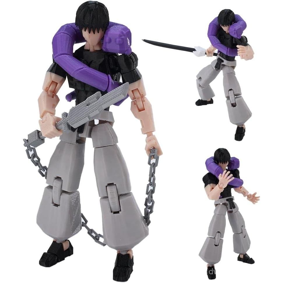 JJK รูป Gojos Action Figure Fushiguro Toji 3D พิมพ์Figurine, Movable Joints เปลี่ยน Prats, Mini อะนิ