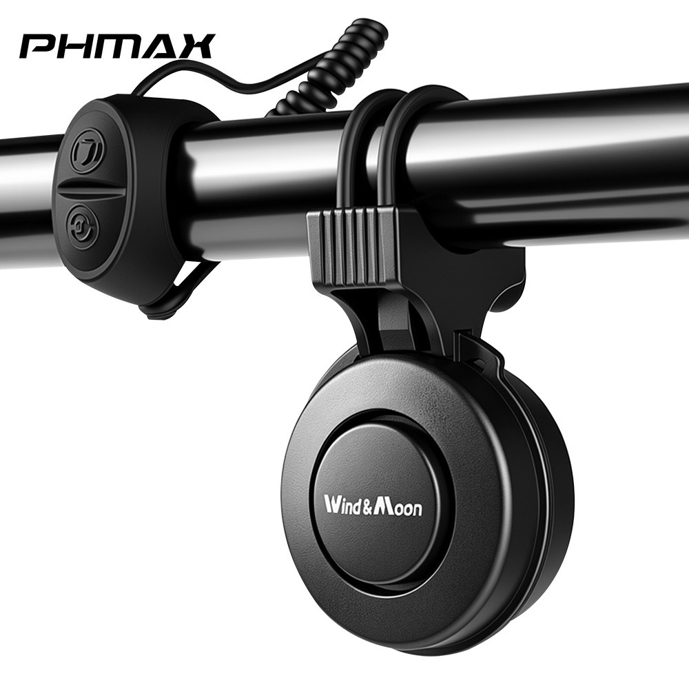 PHMAX กระดิ่งจักรยานไฟฟ้า 120dB แตรจักรยานดัง USB ชาร์จ IP66 สัญญาณเตือนปั่นจักรยานกันน้ํา