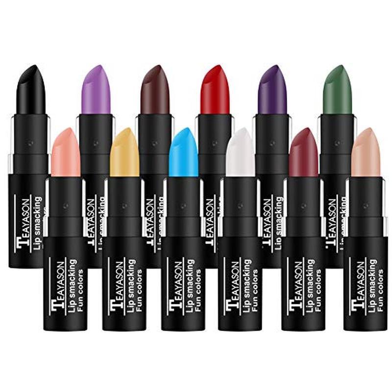 12 สี Vivid Vampire Matte ลิปสติกชุดติดทนนานกันน้ํา Velvet Lip Stick สําหรับงานปาร์ตี้, สวมหน้ากาก, 