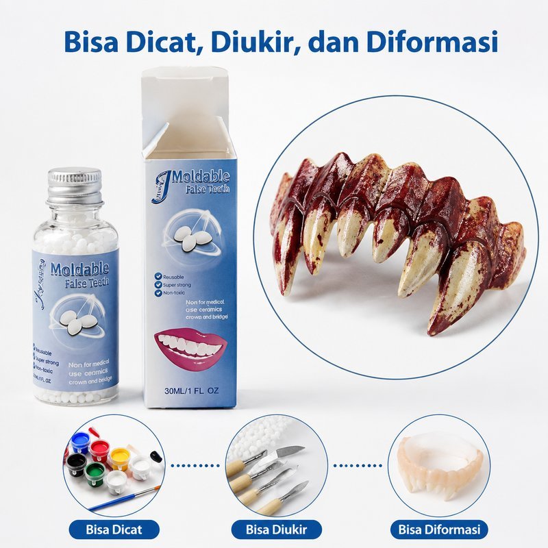 30mL ฟันปลอมที่ปั้นได้/ฟันปลอมเม็ดความร้อนขึ้นรูปปลอดสารพิษโรงเรียนละครเวที