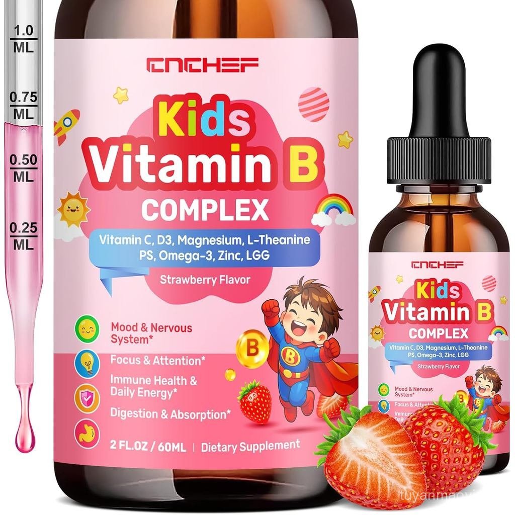 B Complex สําหรับ B1 B2 B3 B6 B9(Foulite) B12 Omega3 & Magnesium B Complex Liquid สําหรับ Energy Met