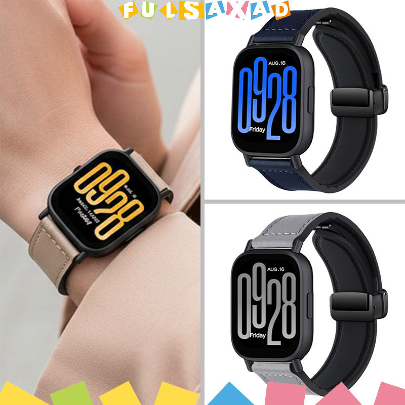 22 มม. 20 มม. สายหนังซิลิโคน for Redmi Watch 5 Active/5 Lite/Garmin Watch Forerunner 165 570 265/Huawei/Amazfit Bip 6