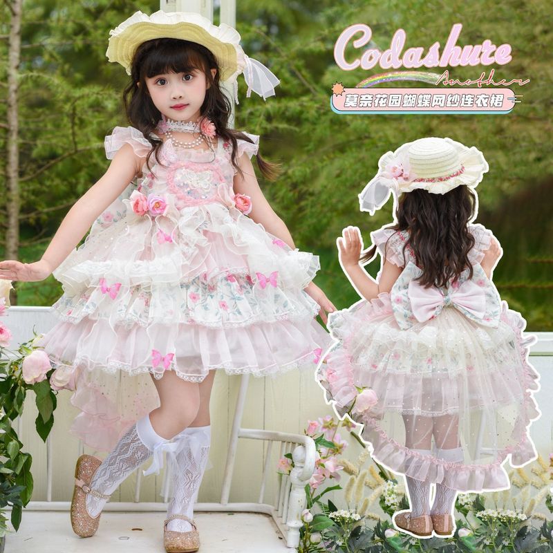 สาว Lolita ชุดประสิทธิภาพชุดฤดูร้อนสไตล์ใหม่เด็กสาว Zixia Fairy ชุดเจ้าหญิง Pettiskirt