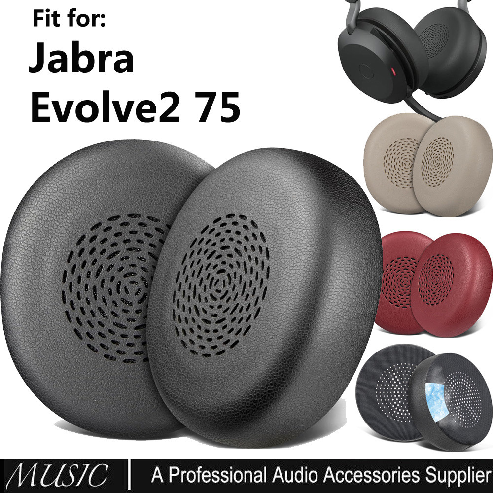 แผ่นรองหูฟังสําหรับ Jabra Evolve2 75 - สีดํา | (ไม่พอดีกับ Evolve 75), เบาะรองหูฟังสําหรับหูฟังอินเอ