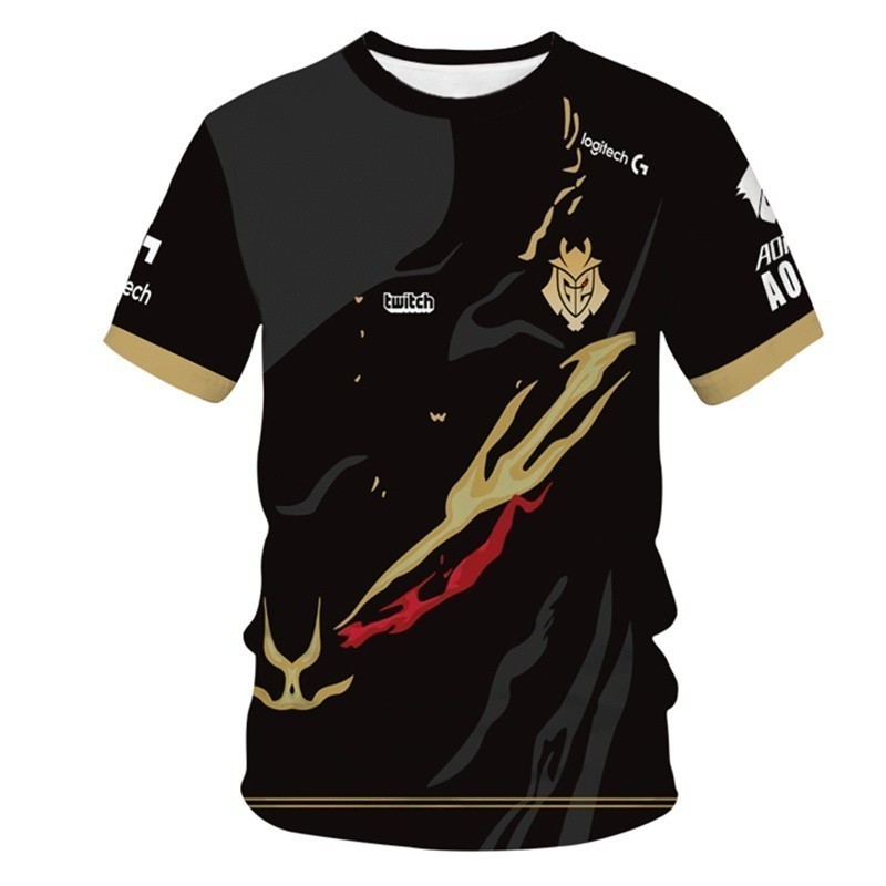 เสื้อยืดสากล Unisex พิมพ์ลาย 3D G2 Esports แห้งเร็ว เหมาะสําหรับฤดูร้อน 12