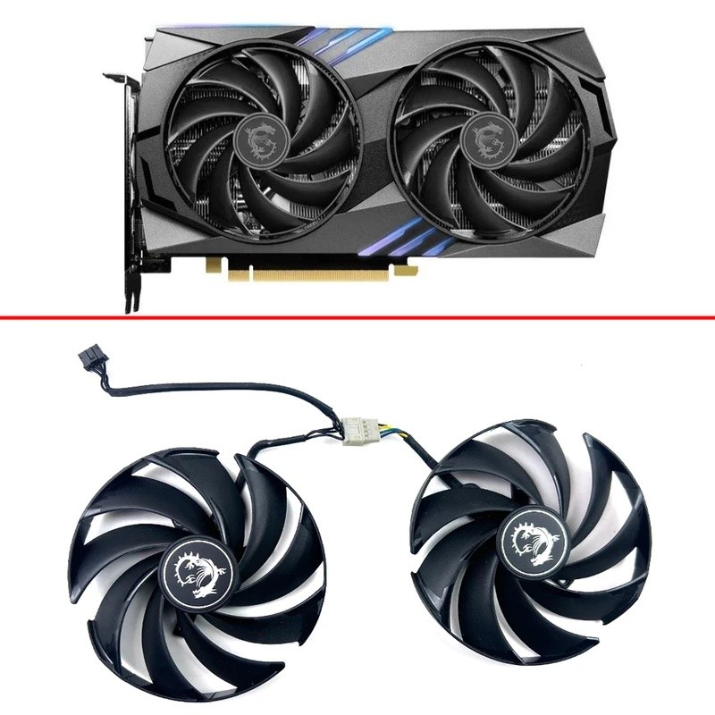 * พัดลมระบายความร้อนใหม่ 95 มม. 4pin PLD10010S12HH RTX4060 GPU พัดลมสําหรับ MSI GeForce RTX 4060 Ti 