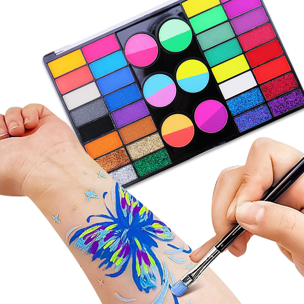 44Colorful face paint Water-soluble face paint for children, Halloween face paint