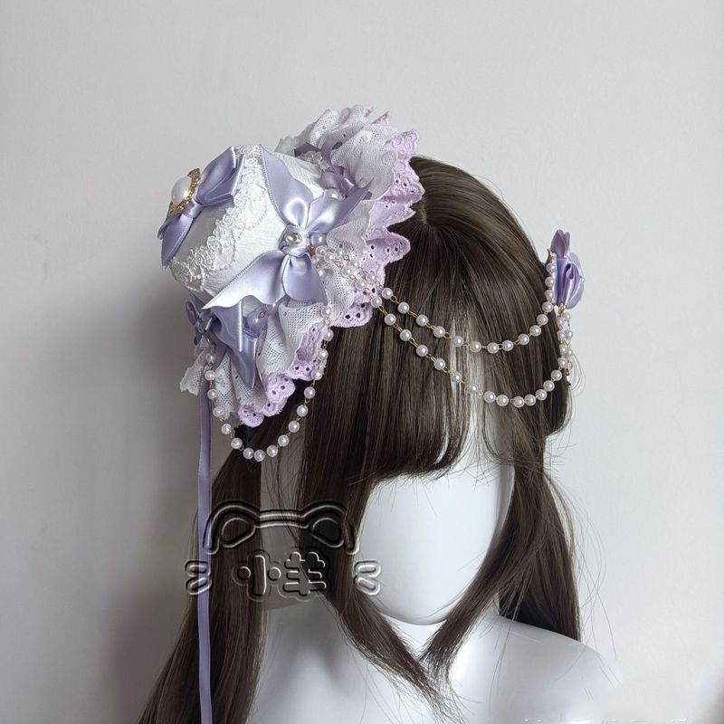 Lolita Accessories Top Hat Cute All-Match Bow Top Hat/Iomn