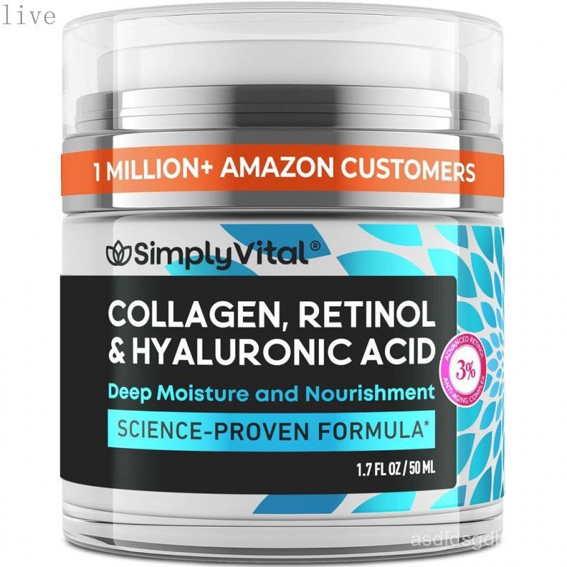 ประกอบด้วย Retinol, Collagen และ Hyaluronic Acid Anti-Aging Facial Moisturizer-หญิง Facial Moisturiz